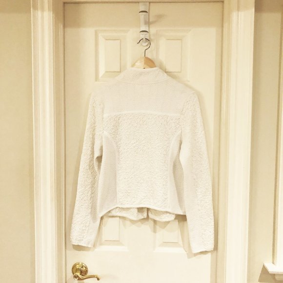 Anthropologie Moth Birte Textured White Moto Jacket, M - Picture 7 of 9